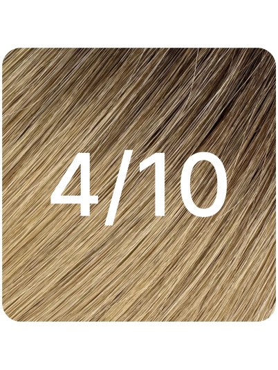 Волосы для наращивания натуральные славянские, срезы, прямые, 50  см, тон 4/10 омбре натурально - каштановый / пудровый - блондин, 100г